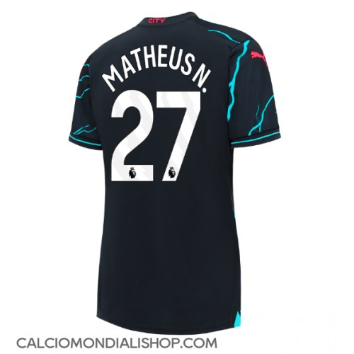 Maglie da calcio Manchester City Matheus Nunes #27 Terza Maglia Femminile 2023-24 Manica Corta